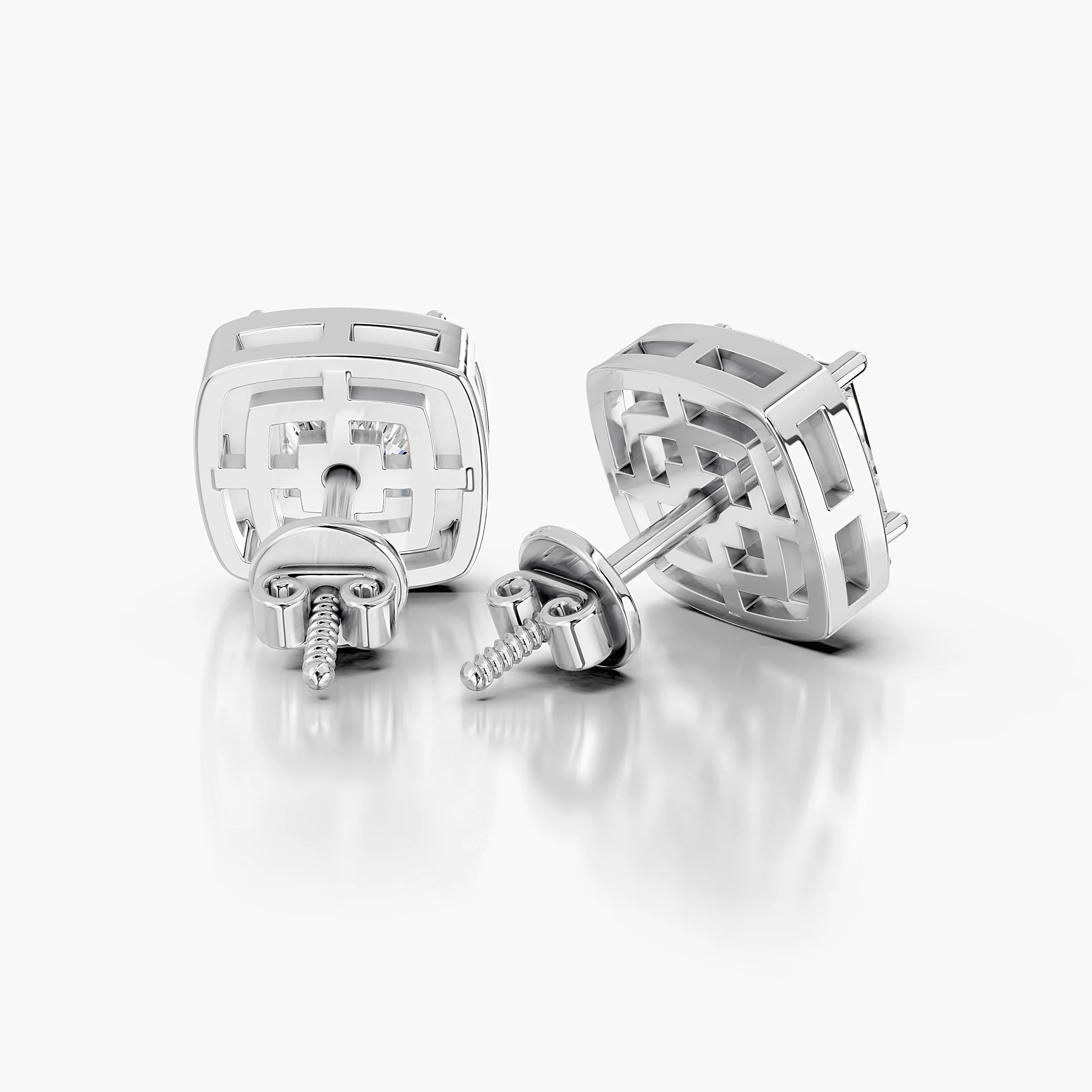  Princess Halo Stud Earrings