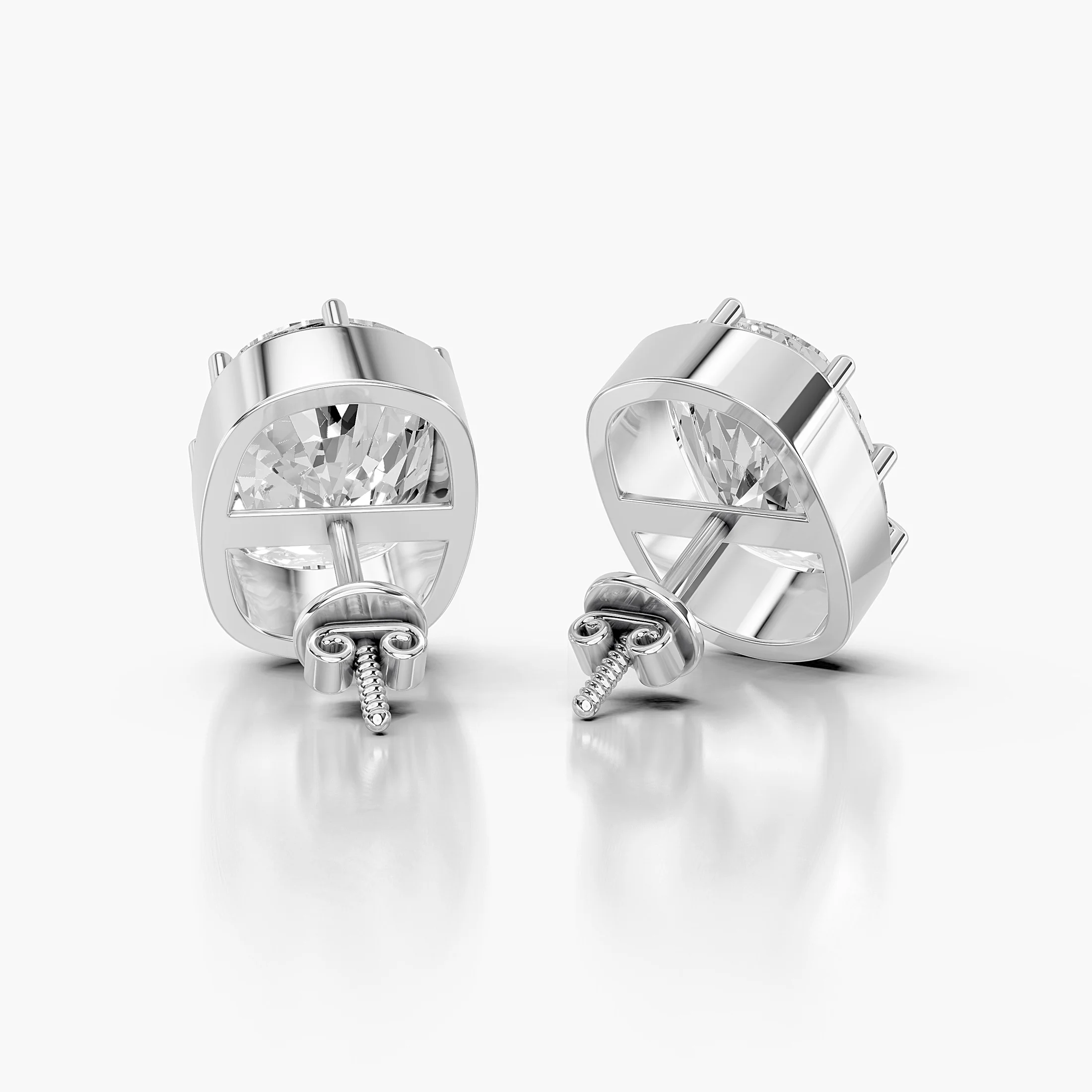 Cushion Solitaire Studs