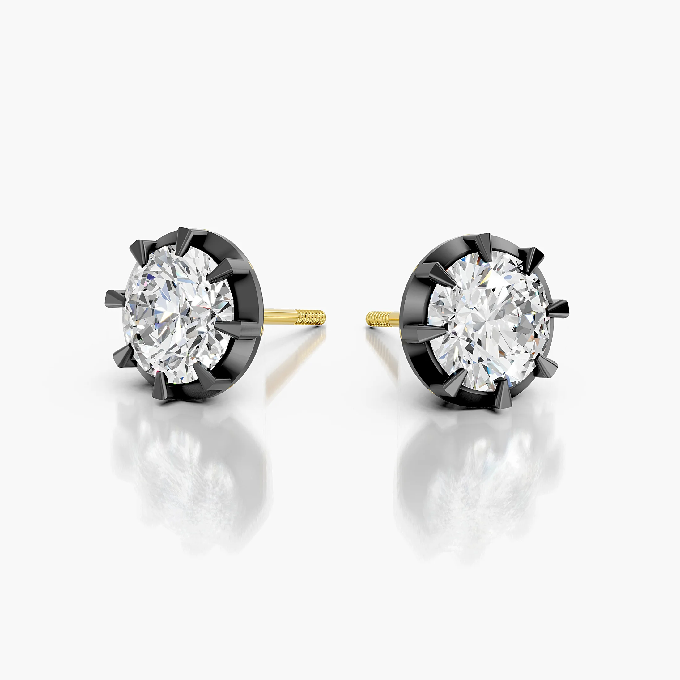 Round Solitaire Studs