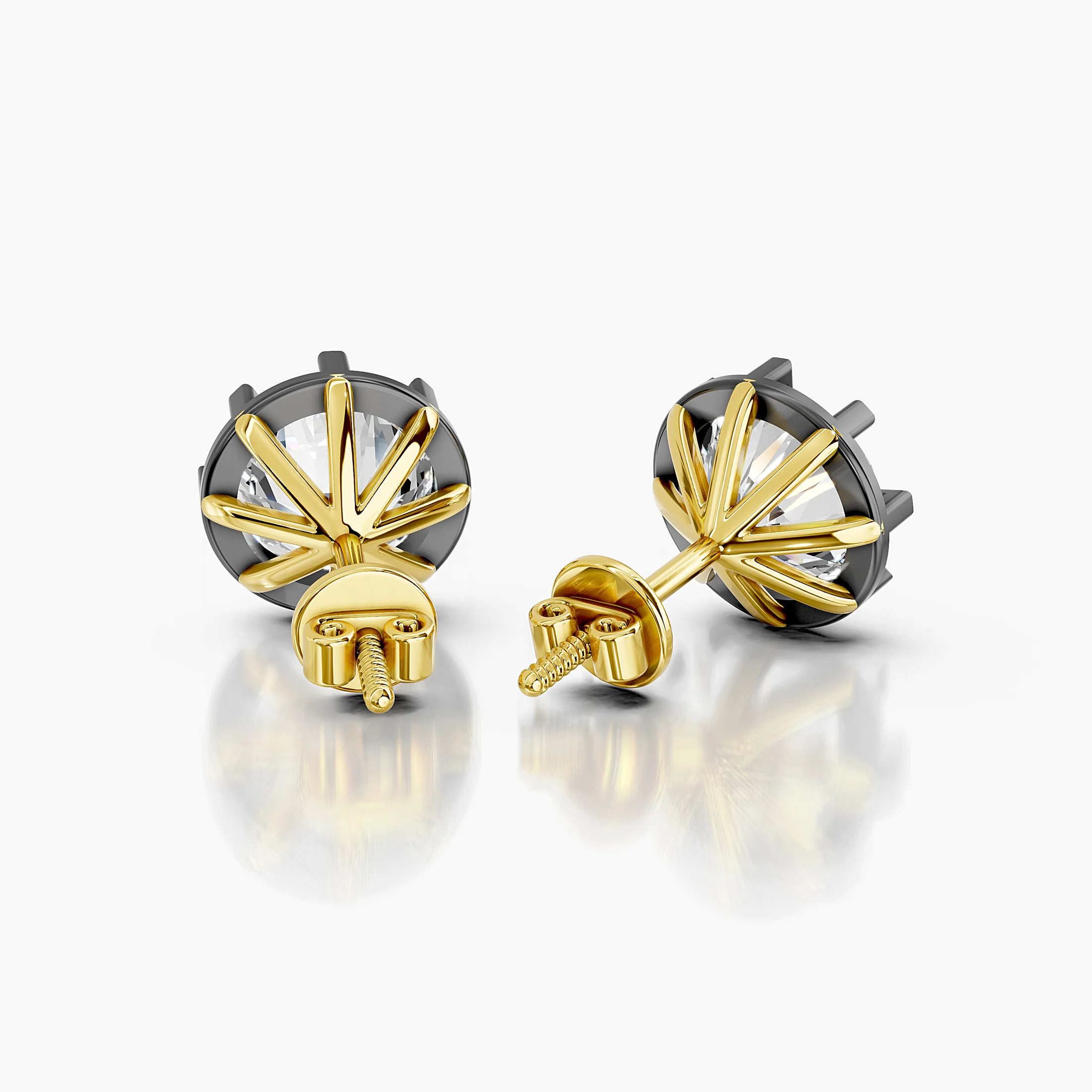 Round Solitaire Studs
