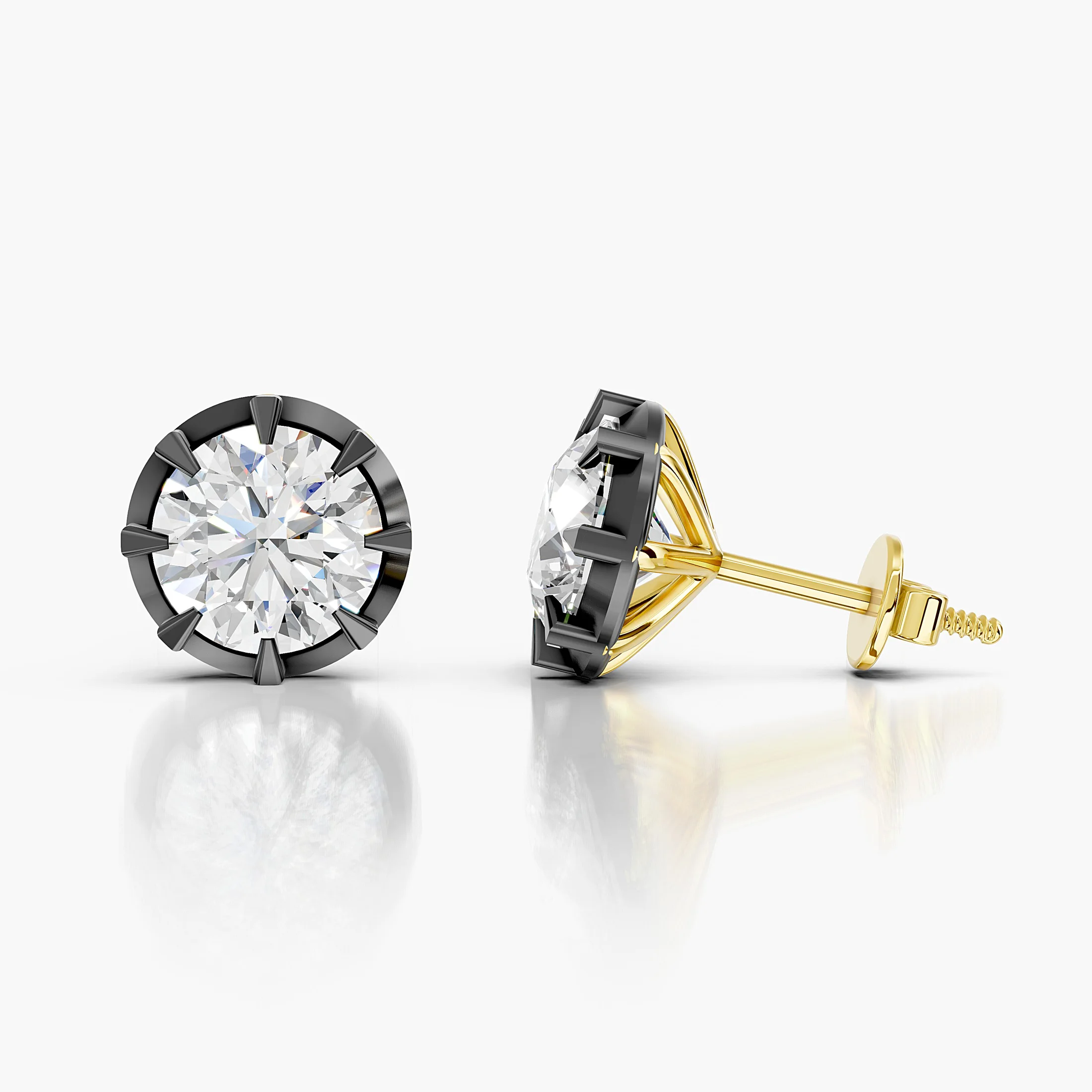Round Solitaire Studs